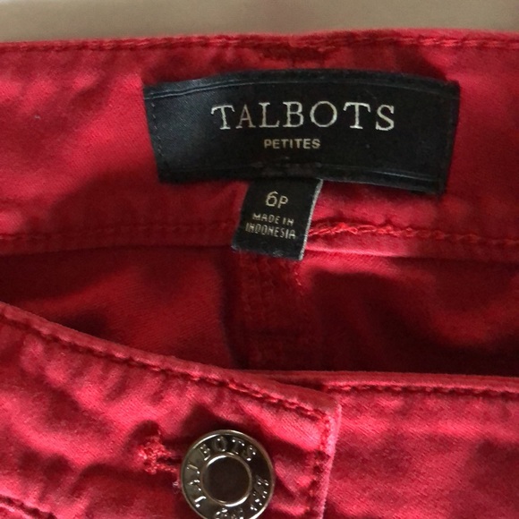 Women’s size 6P Talbots red pants - Picture 6 of 9
